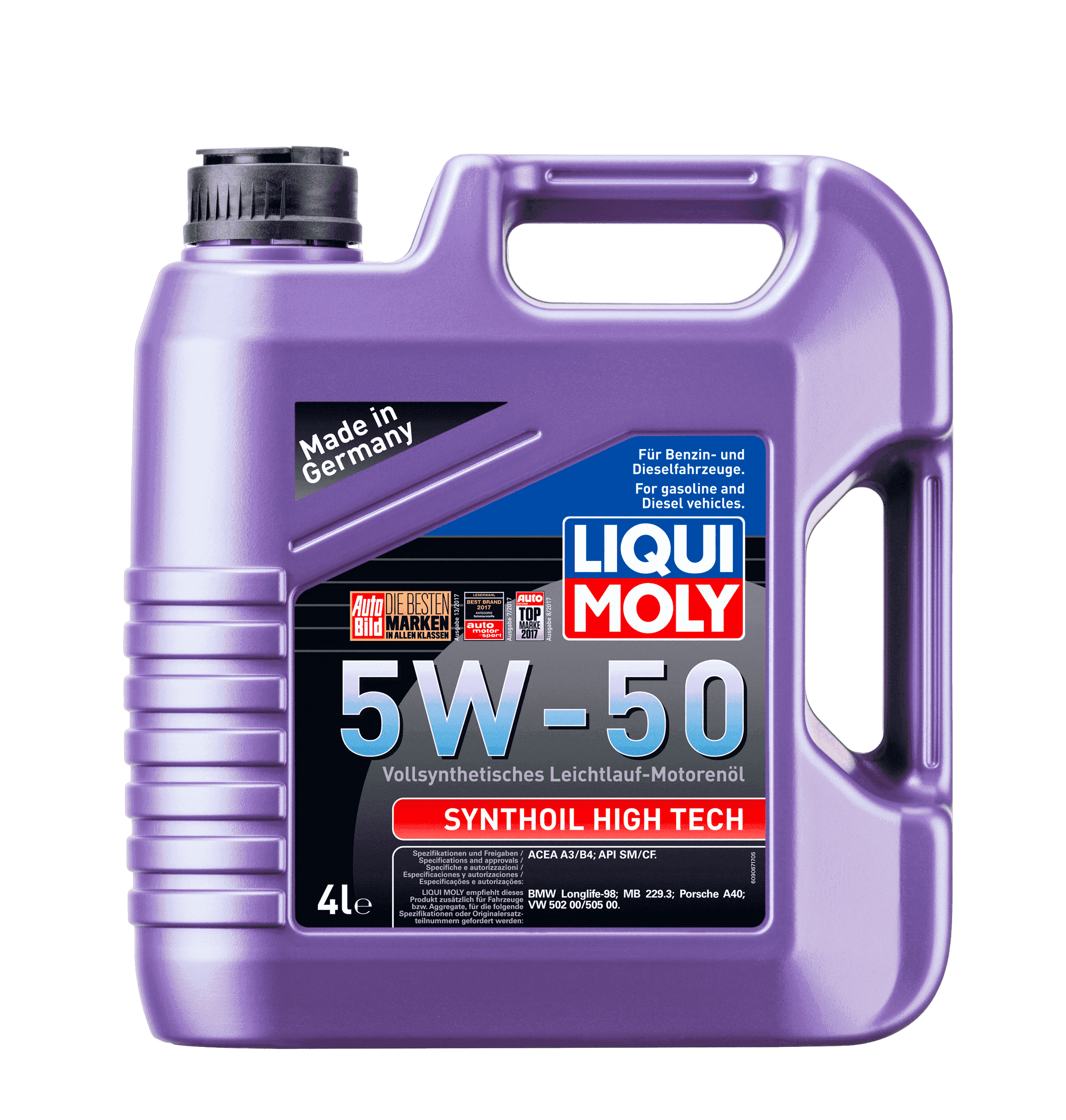 Моторное масло Liqui Moly Synthoil High Tech 5W-50, 4л